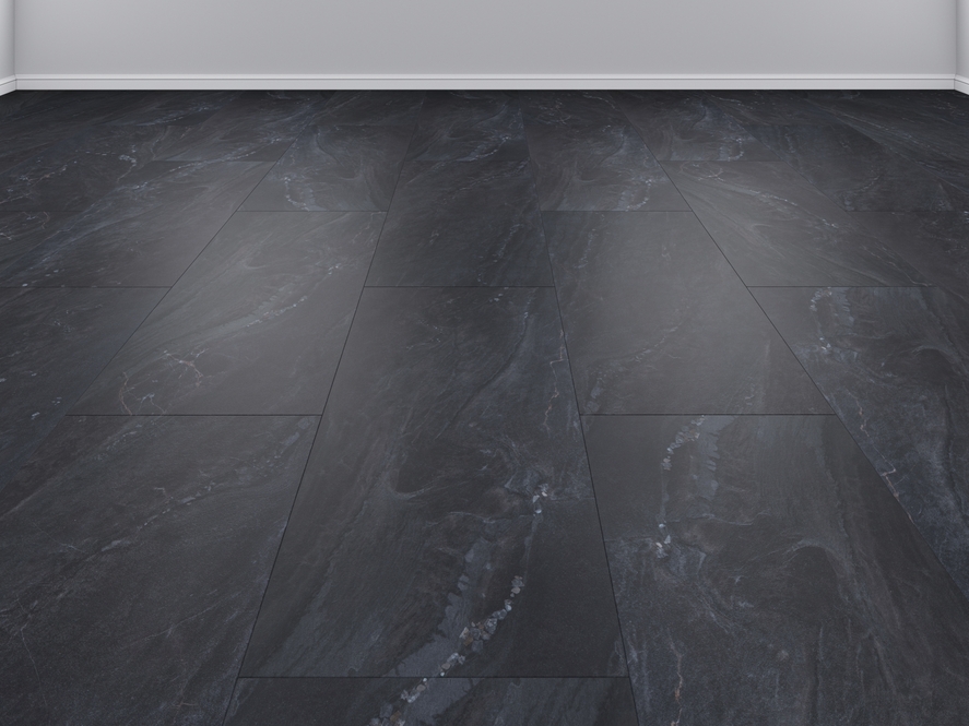 Кварцвиниловый SPC ламинат Vinilam Ceramo Stone Неаполитанский Черный 91910 940×470×8