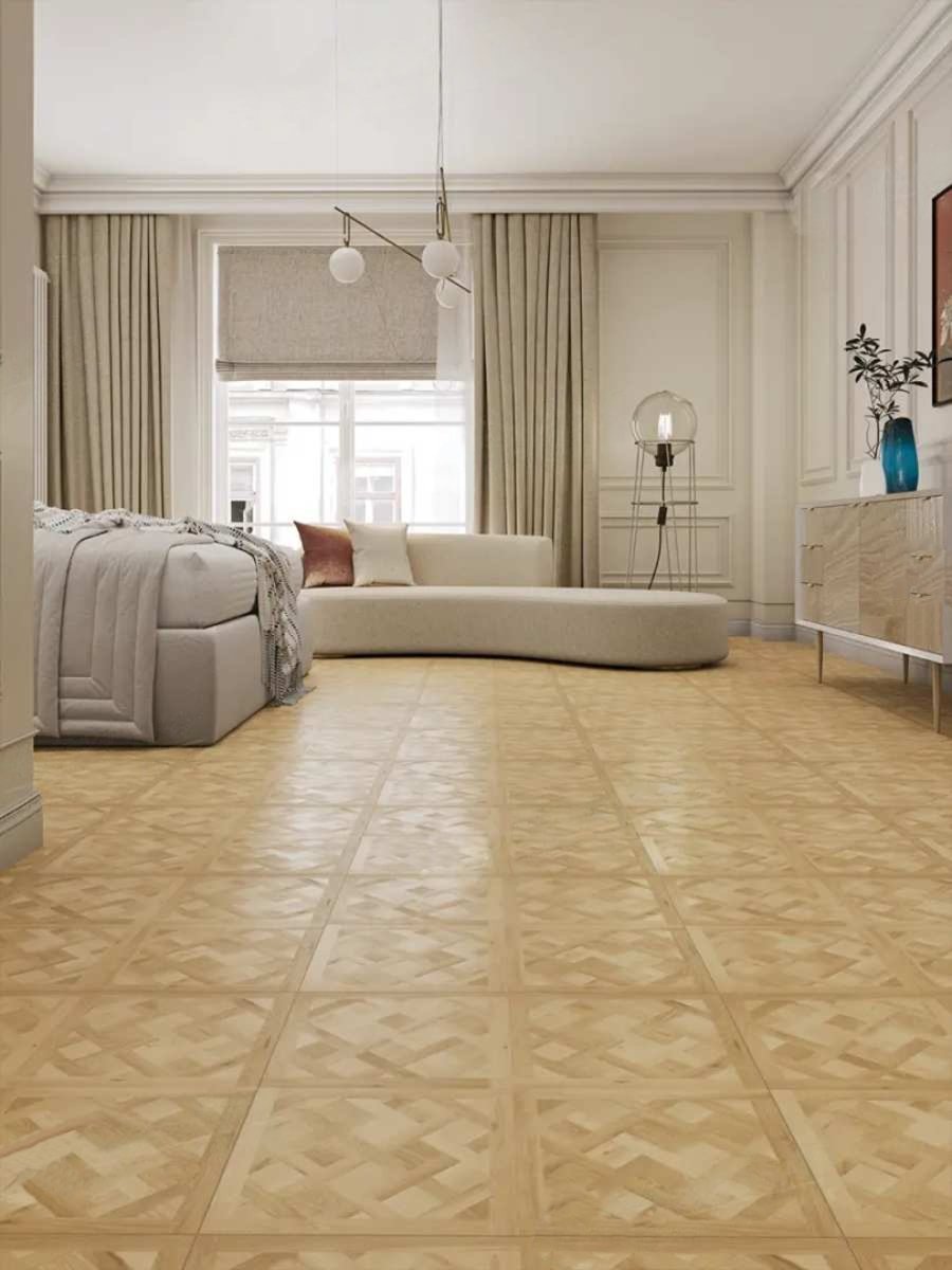 Кварцвиниловый SPC ламинат Alpine Floor Parquet Sirocco Версаль ECO 25-1 595×595×6 фото в интерьере