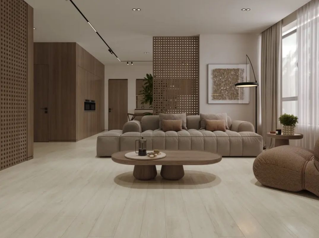 Кварцвиниловый SPC ламинат Alpine Floor Grand Sequoia Сонома ECO 11-308 MC 1220×183×5 фото в интерьере