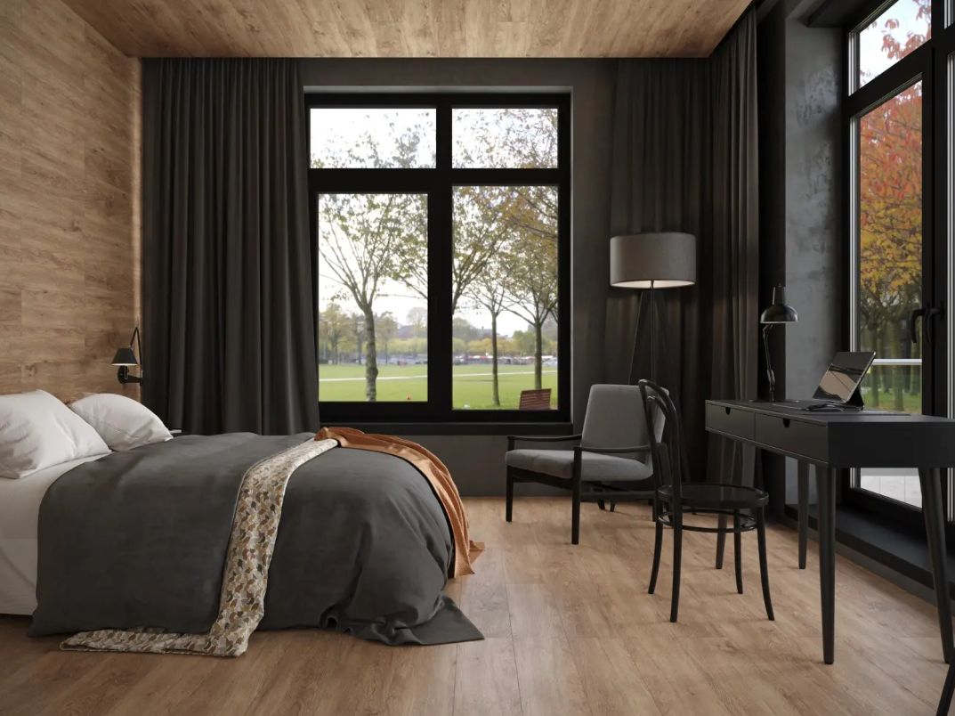 Кварцвиниловый SPC ламинат Alpine Floor Grand Sequoia Гевуина ECO 11-708 MC 1220×183×5 фото в интерьере