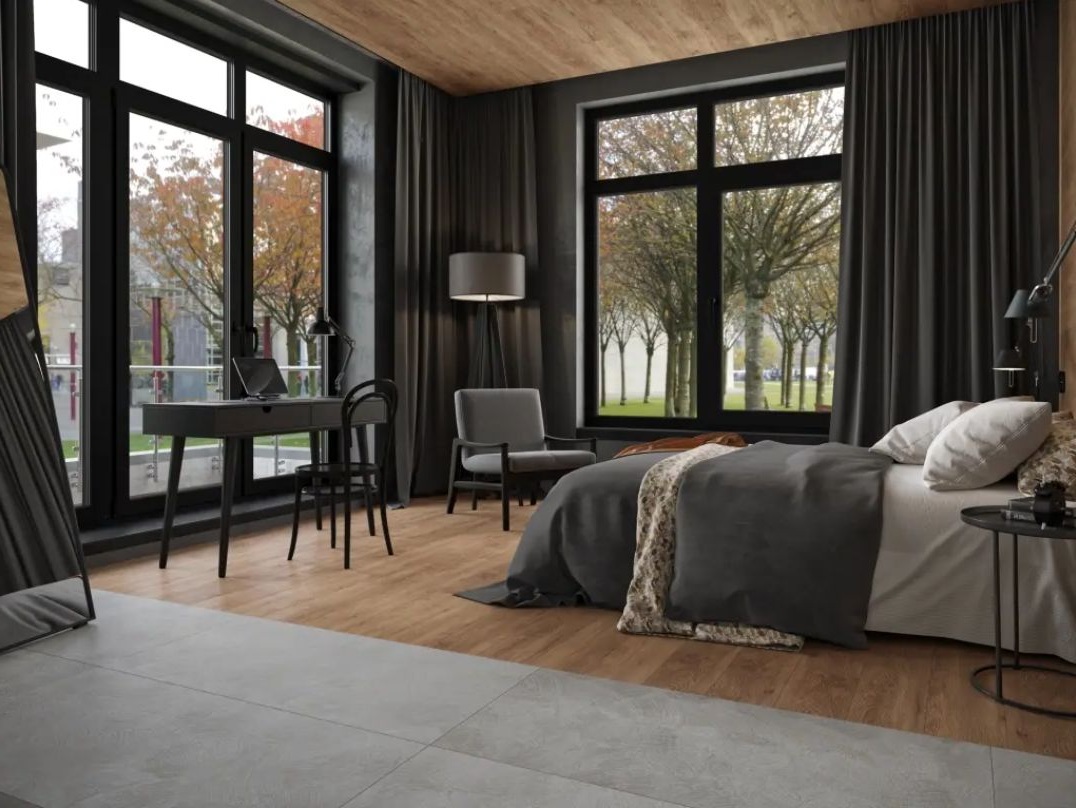 Кварцвиниловый SPC ламинат Alpine Floor Grand Sequoia Гевуина ECO 11-708 MC 1220×183×5 фото в интерьере