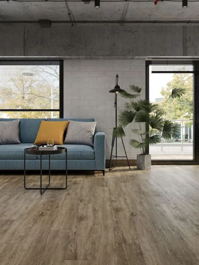 Кварцвиниловый SPC ламинат Alpine Floor Grand Sequoia Венге Грей ECO 11-808 MC 1220×183×5 фото в интерьере