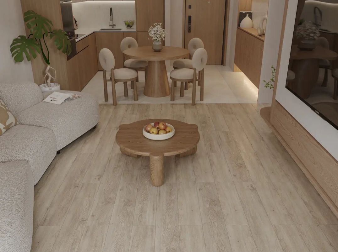 Кварцвиниловый SPC ламинат Alpine Floor Grand Sequoia Карите ECO 11-908 MC 1220×183×5 фото в интерьере