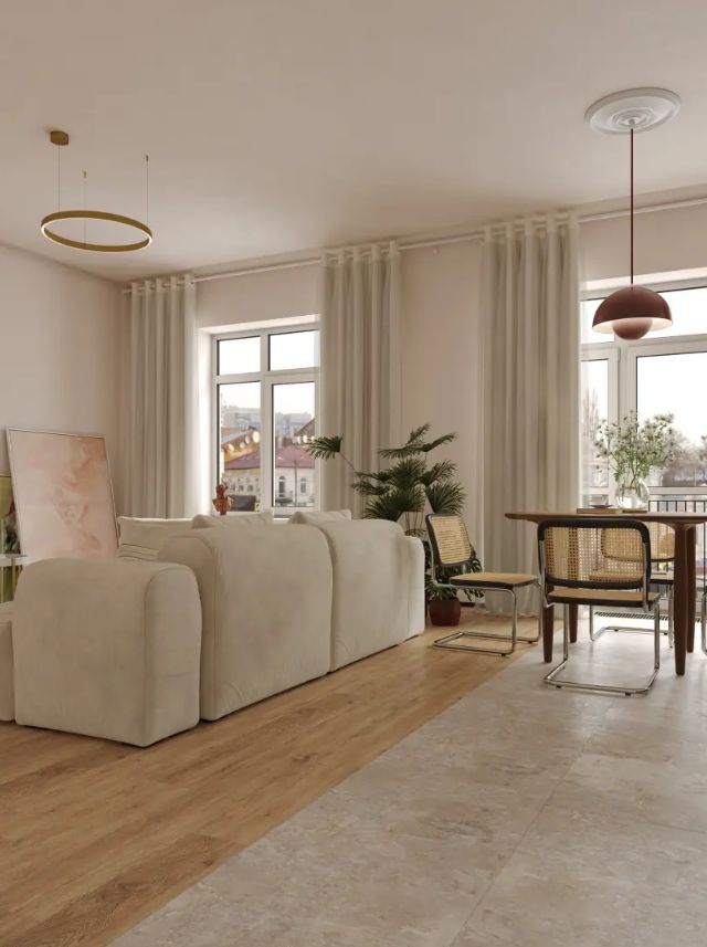 Кварцвиниловый SPC ламинат Alpine Floor Grand Sequoia Макадамия ECO 11-1008 MC 1220×183×5 фото в интерьере