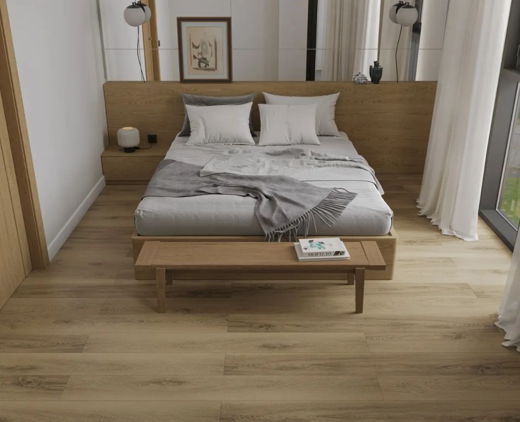 Кварцвиниловый SPC ламинат Alpine Floor Grand Sequoia Вайпу ECO 11-1908 MC 1524×180×5 фото в интерьере