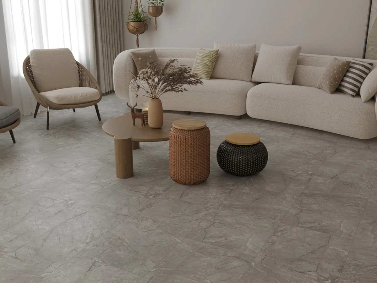 Кварцвиниловая плитка Alpine Floor клеевая Stone Premium LVT Байлот ECO 26-7 940×470×2,5 фото в интерьере
