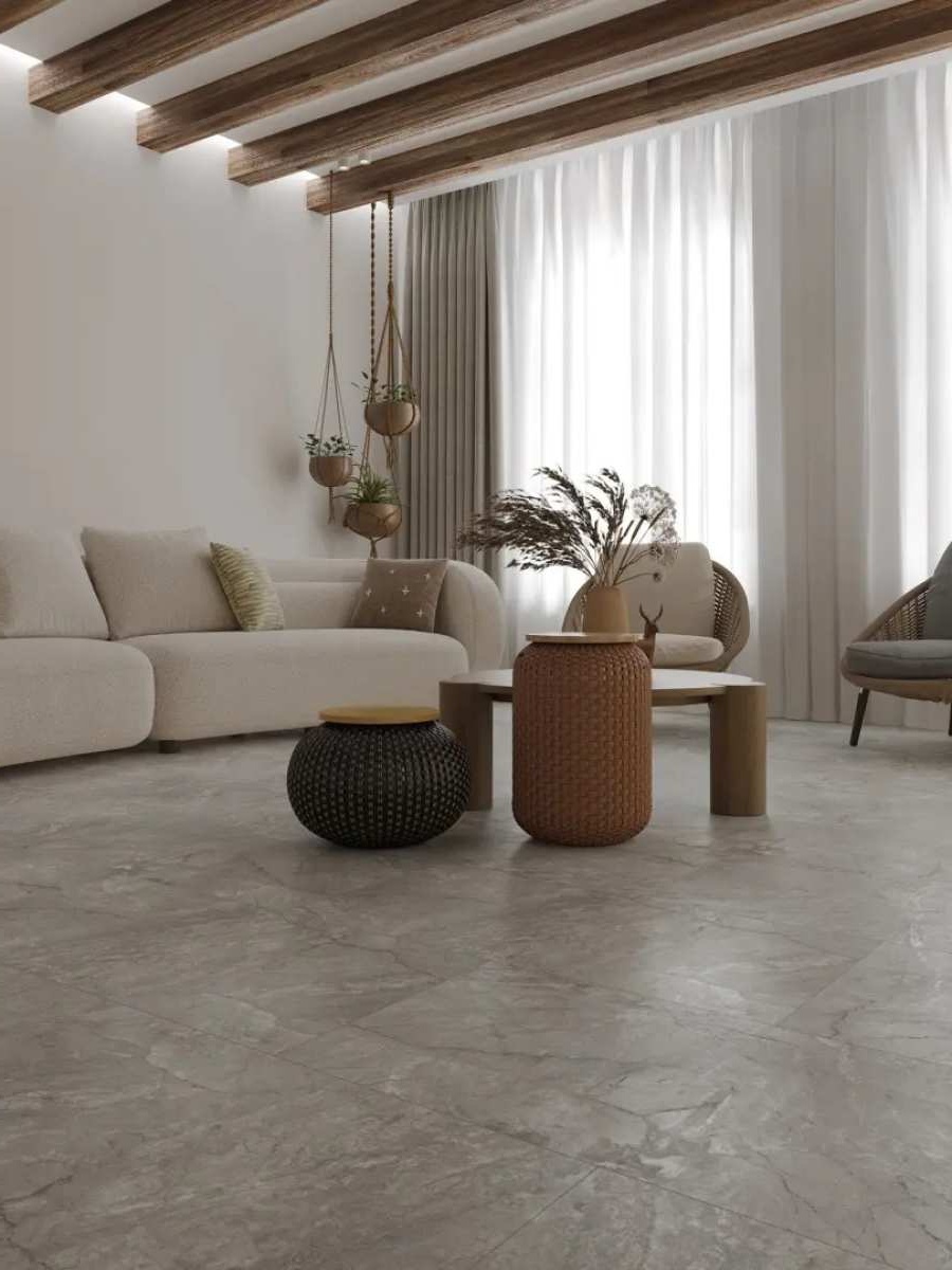 Кварцвиниловая плитка Alpine Floor клеевая Stone Premium LVT Байлот ECO 26-7 940×470×2,5 фото в интерьере
