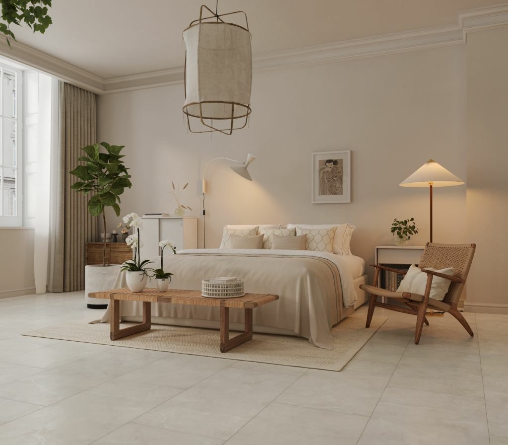 Кварцвиниловая плитка Alpine Floor клеевая Stone Premium LVT Дейвис ECO 26-8 940×470×2,5 фото в интерьере