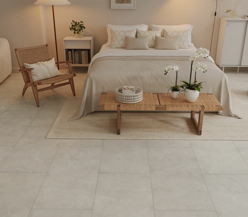 Кварцвиниловая плитка Alpine Floor клеевая Stone Premium LVT Дейвис ECO 26-8 940×470×2,5 фото в интерьере