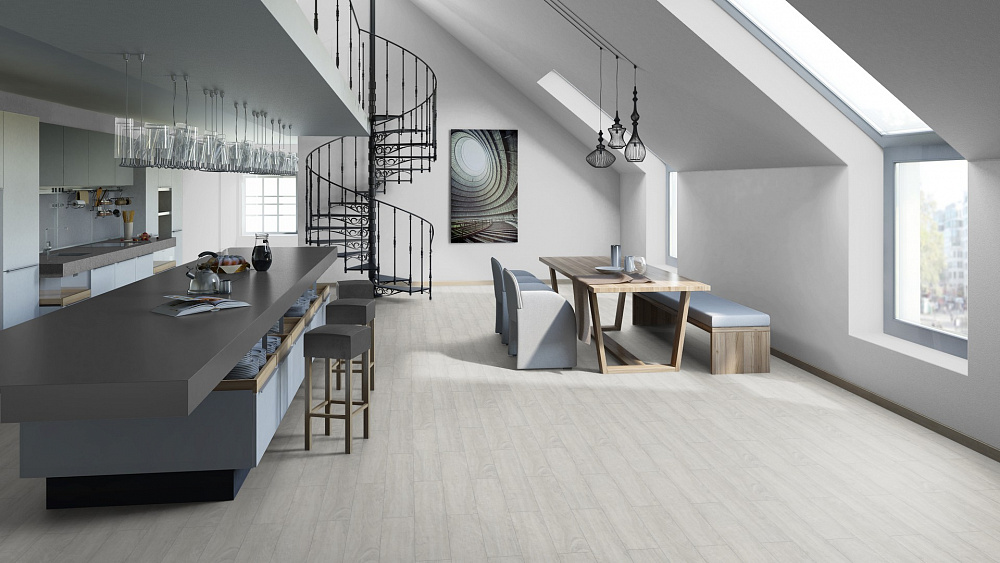 Кварцвиниловая плитка Tarkett Art Vinyl клеевая Epic Craig 257016002 914,4×152,4×2,7 фото в интерьере