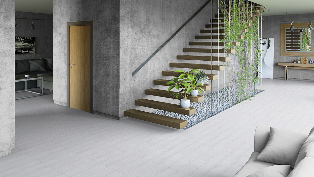 Кварцвиниловая плитка Tarkett Art Vinyl клеевая Epic Hans 257016001 914,4×152,4×2,7 фото в интерьере