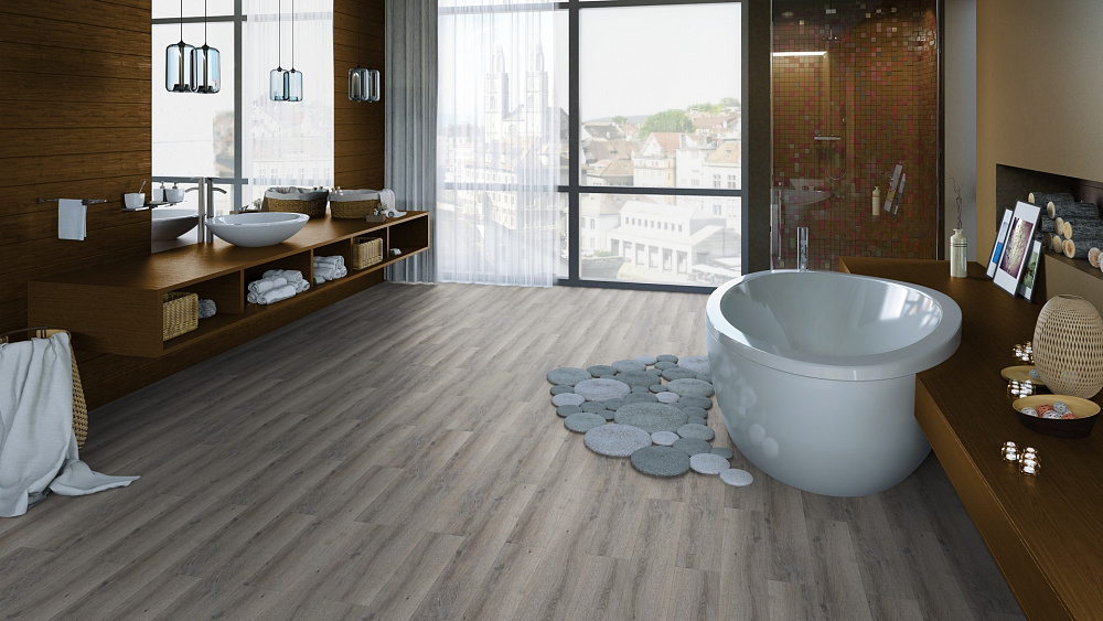 Кварцвиниловая плитка Tarkett Art Vinyl клеевая Epic Howard 257016008 914,4×152,4×2,7 фото в интерьере