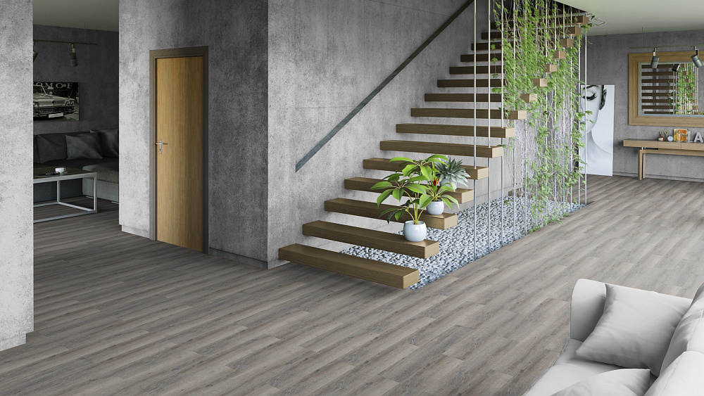 Кварцвиниловая плитка Tarkett Art Vinyl клеевая Epic Howard 257016008 914,4×152,4×2,7 фото в интерьере