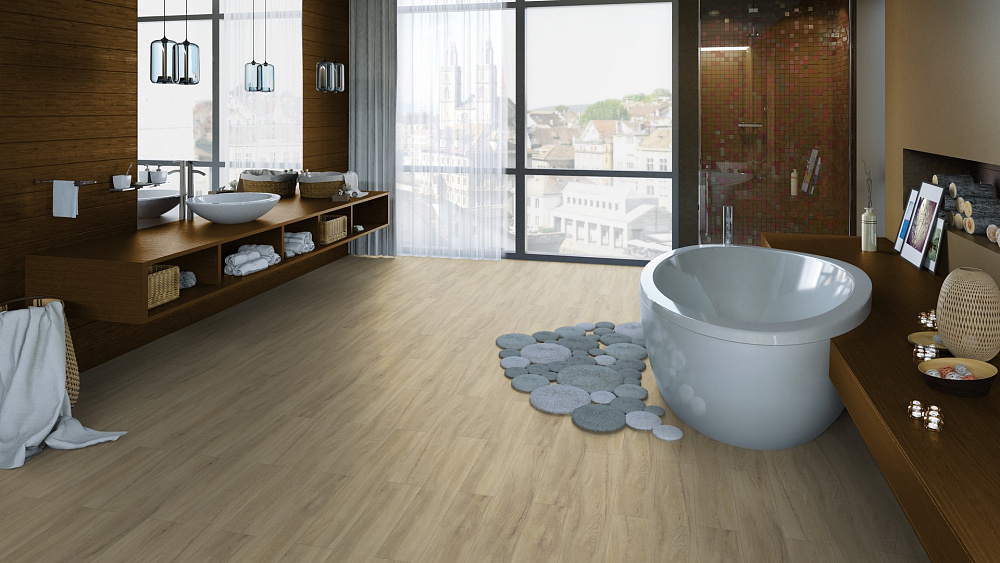 Кварцвиниловая плитка Tarkett Art Vinyl клеевая Epic James 257016005 914,4×152,4×2,7 фото в интерьере