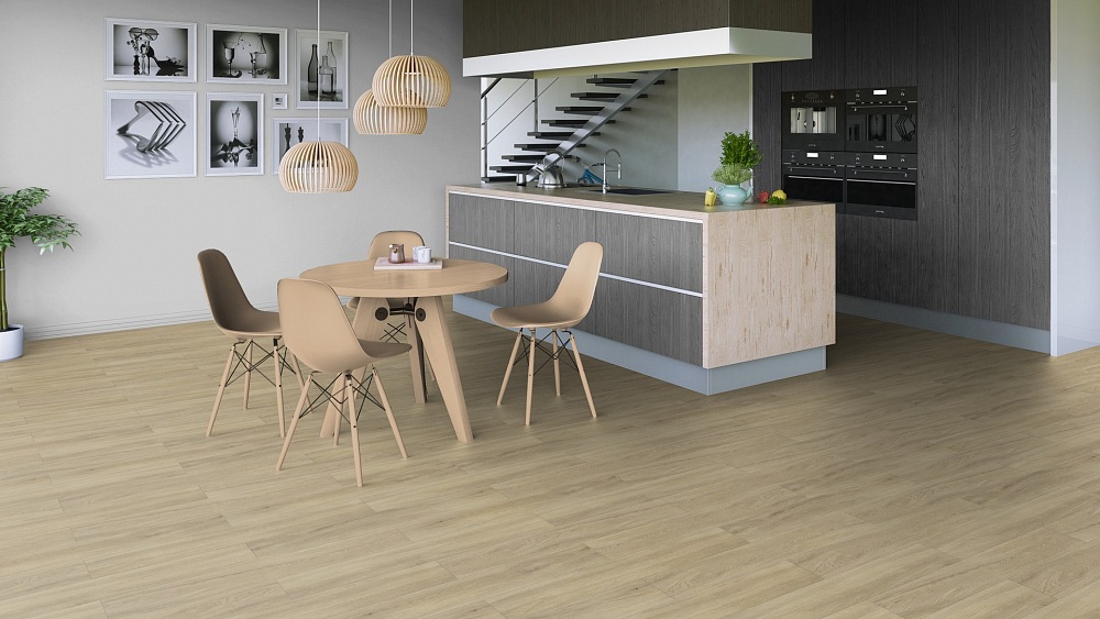 Кварцвиниловая плитка Tarkett Art Vinyl клеевая Epic James 257016005 914,4×152,4×2,7 фото в интерьере