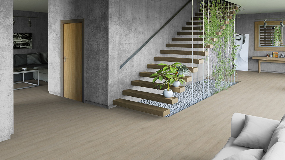 Кварцвиниловая плитка Tarkett Art Vinyl клеевая Epic Kevin 257016003 914,4×152,4×2,7 фото в интерьере