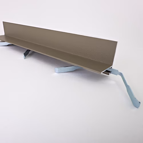 Микроплинтус алюминиевый TeckWood L-20 Титан Муар RAL 7048 2000×21×16