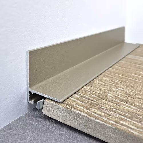 Микроплинтус алюминиевый TeckWood L-20 Титан Муар RAL 7048 2000×21×16
