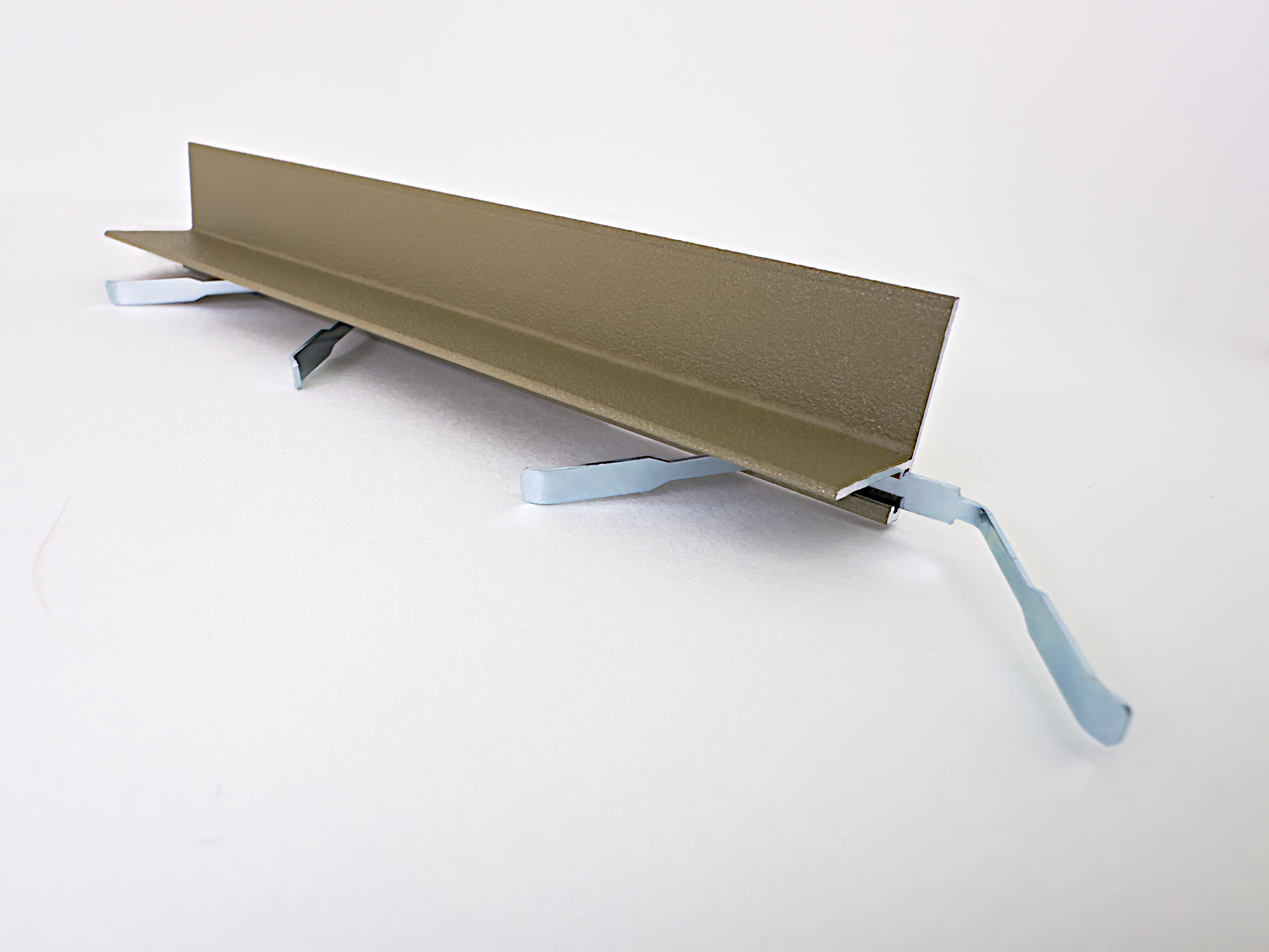 Микроплинтус алюминиевый TeckWood L-20 Шампань Муар RAL 1035 2000×20×16