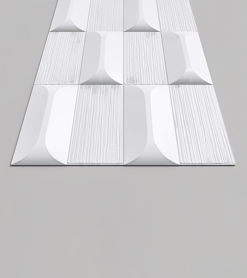 Стеновая панель 3D под покраску Alpine Walls Geometrium ECOGR0210W 1200×600×25