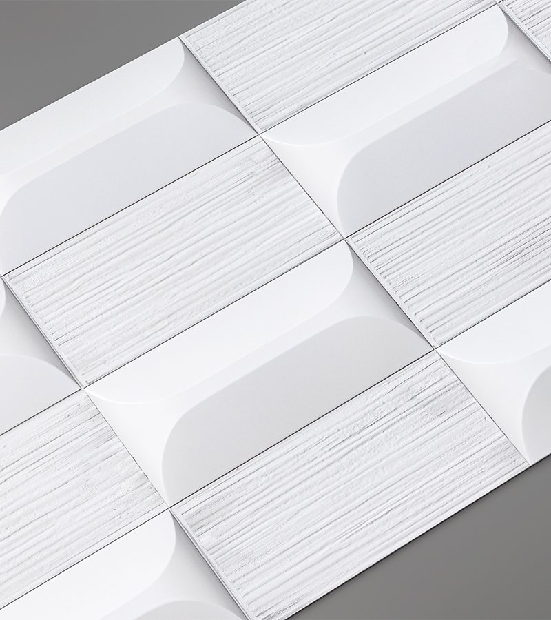 Стеновая панель 3D под покраску Alpine Walls Geometrium ECOGR0210W 1200×600×25