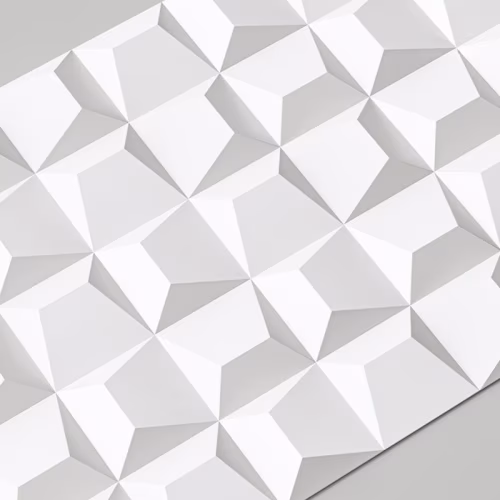 Стеновая панель 3D под покраску Alpine Walls Geometrium ECOGR0202W 1200×600×25