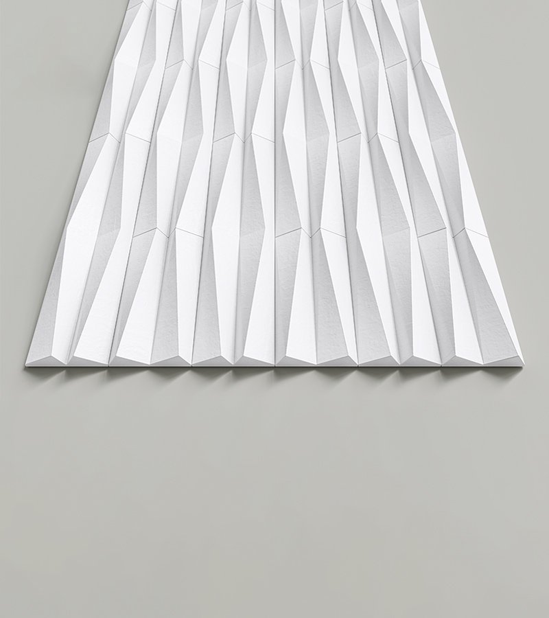 Стеновая панель 3D под покраску Alpine Walls Geometrium ECOGR0205W 1200×600×25