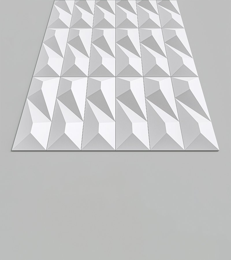 Стеновая панель 3D под покраску Alpine Walls Geometrium ECOGR0206W 1200×600×25