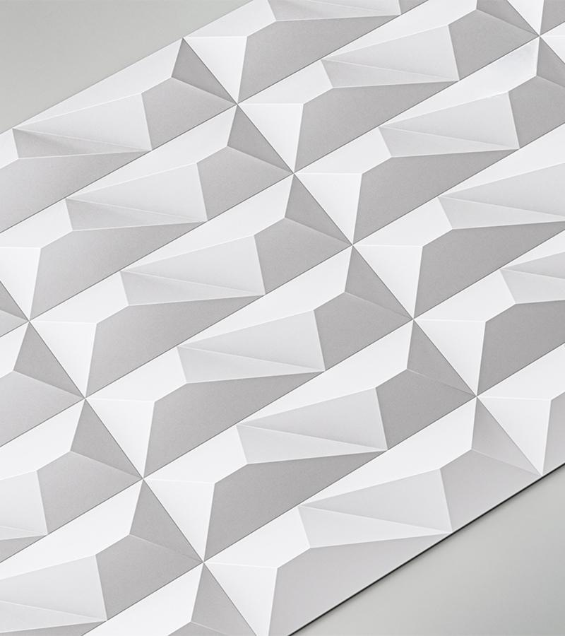 Стеновая панель 3D под покраску Alpine Walls Geometrium ECOGR0206W 1200×600×25