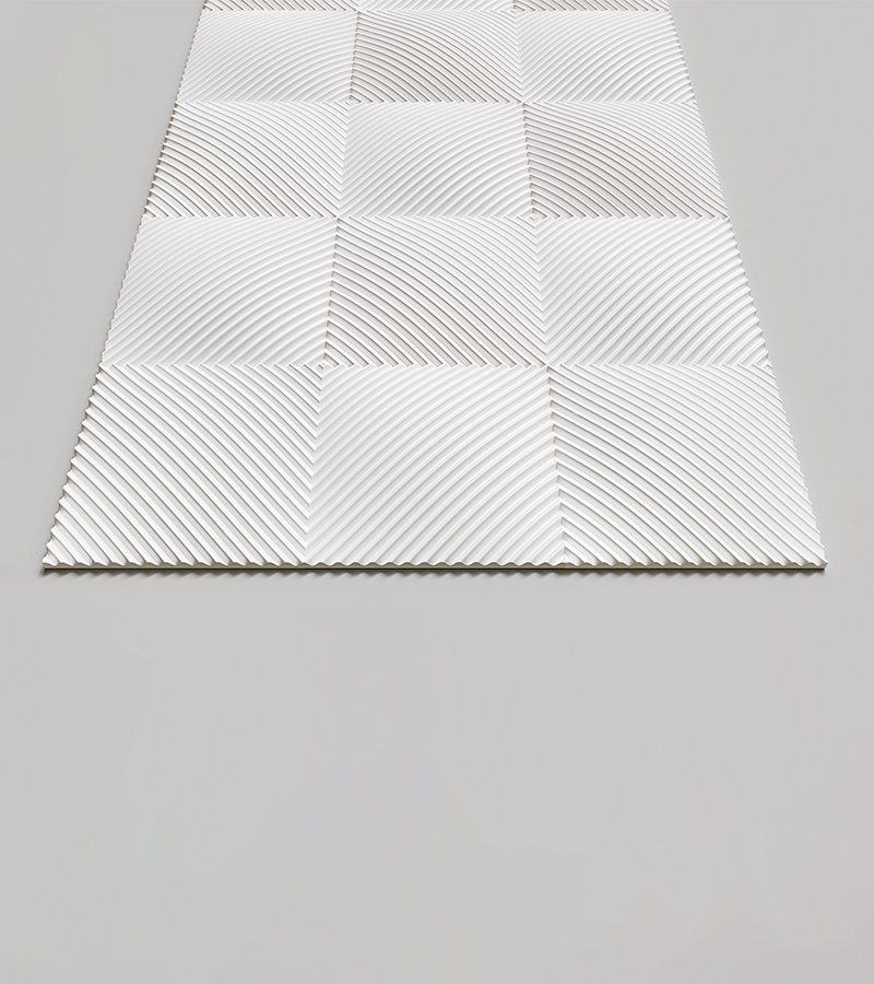 Стеновая панель 3D под покраску Alpine Walls Geometrium ECOGR0207W 1200×600×25