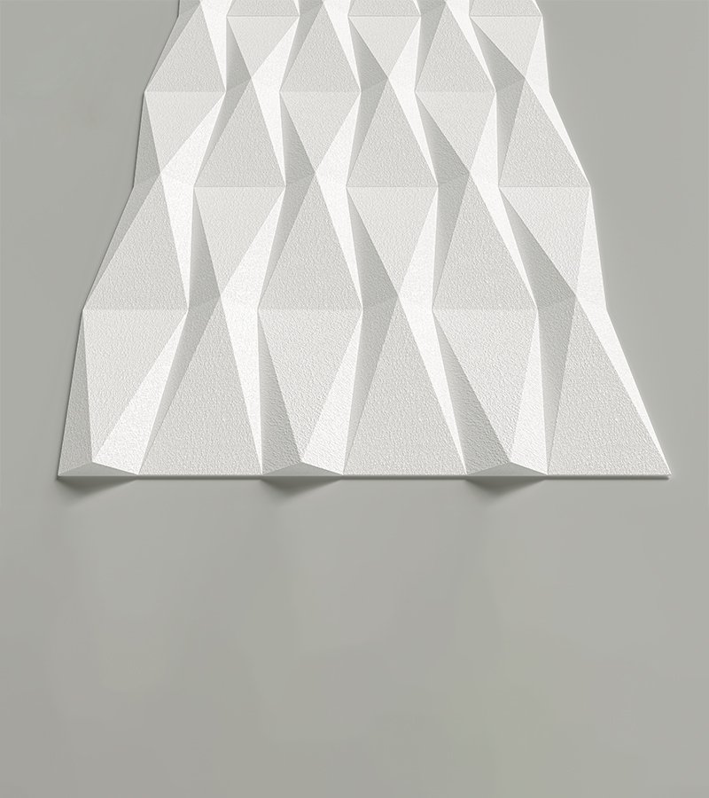 Стеновая панель 3D под покраску Alpine Walls Geometrium ECOGR0208W 1200×600×25