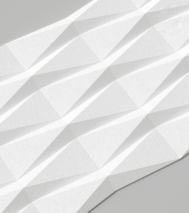 Стеновая панель 3D под покраску Alpine Walls Geometrium ECOGR0208W 1200×600×25