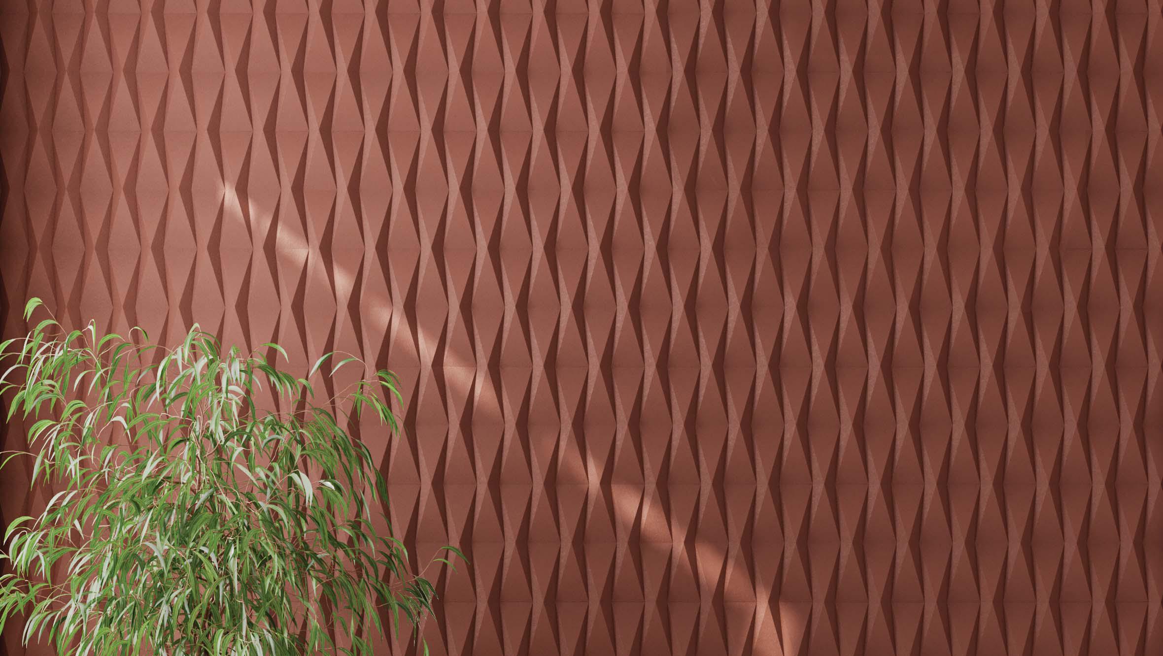 Стеновая панель 3D под покраску Alpine Walls Geometrium ECOGR0208W 1200×600×25 фото в интерьере