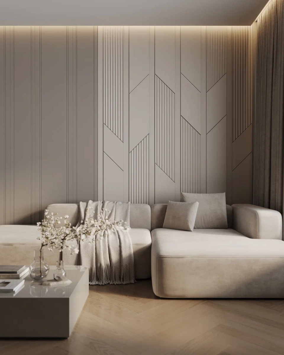 Стеновая панель под покраску Ultrawood UW 13 i 2800×240×18 фото в интерьере