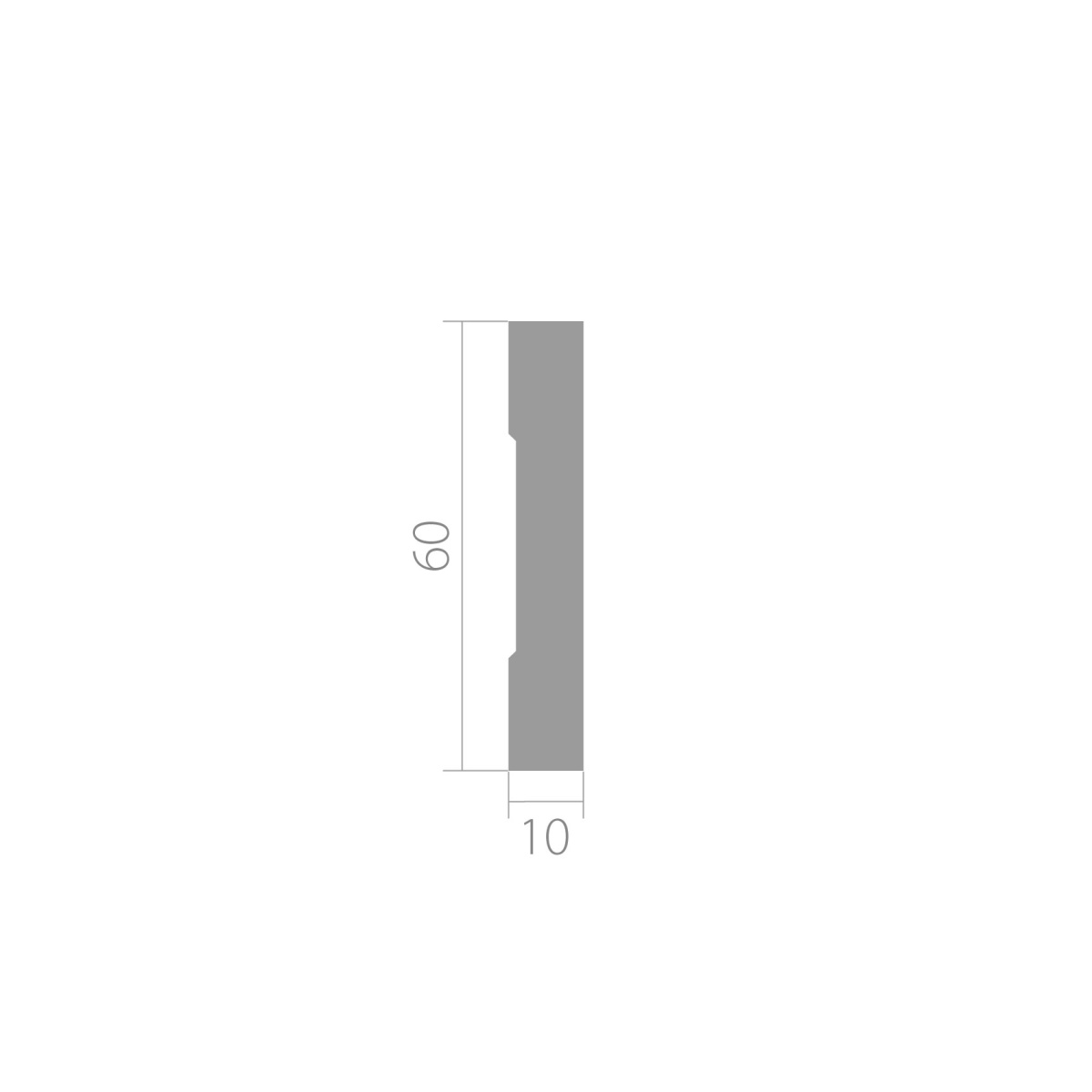 Молдинг под покраску Ultrawood BO 6010 i 2000×60×10