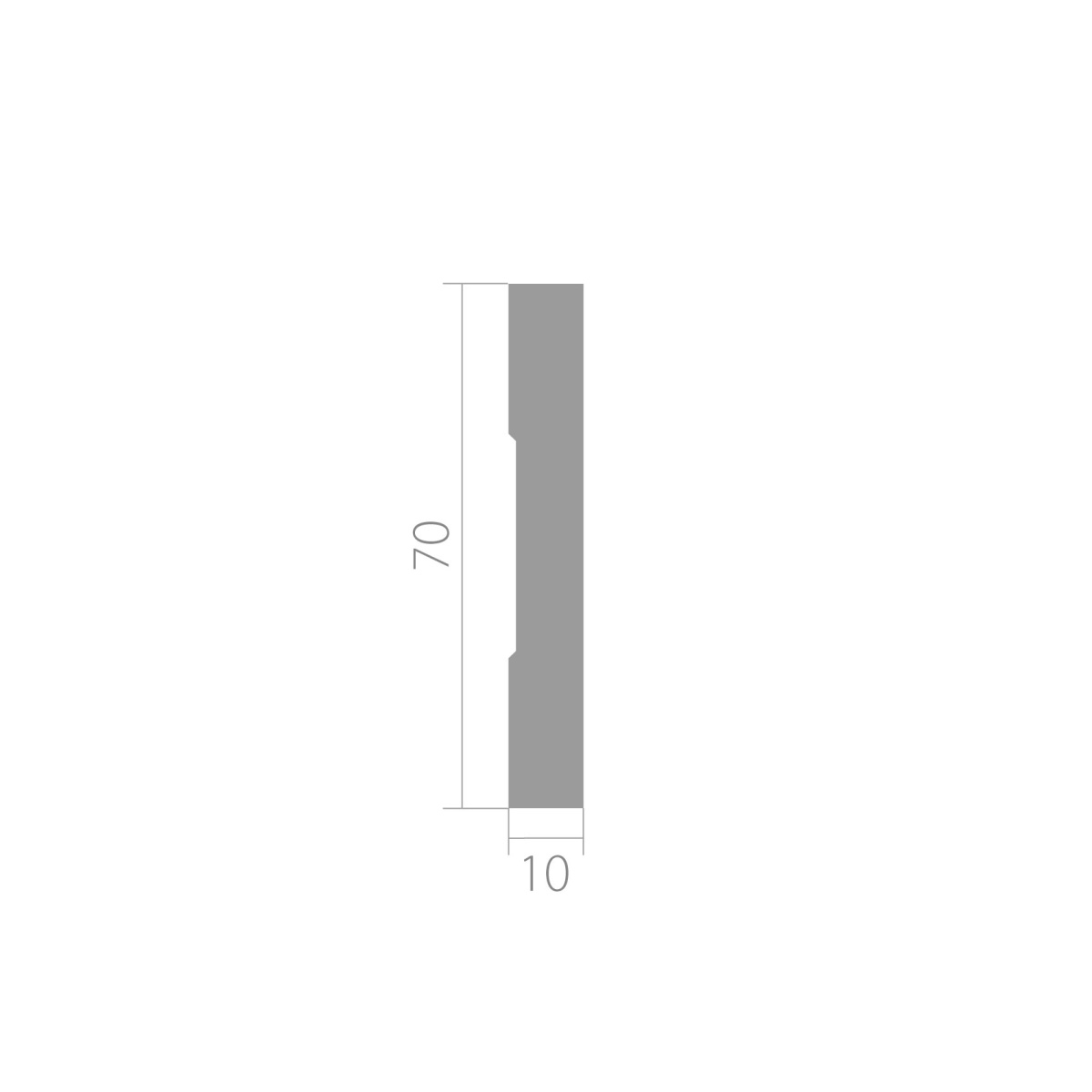 Молдинг под покраску Ultrawood BO 7010 i 2440×70×10
