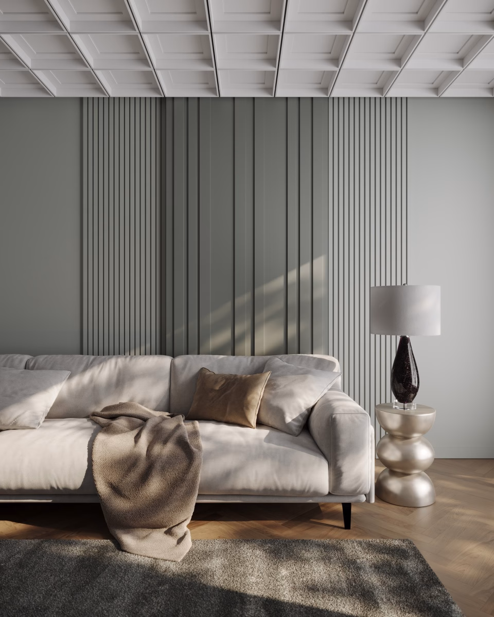 Молдинг под покраску Ultrawood BO 7010 i 2440×70×10 фото в интерьере