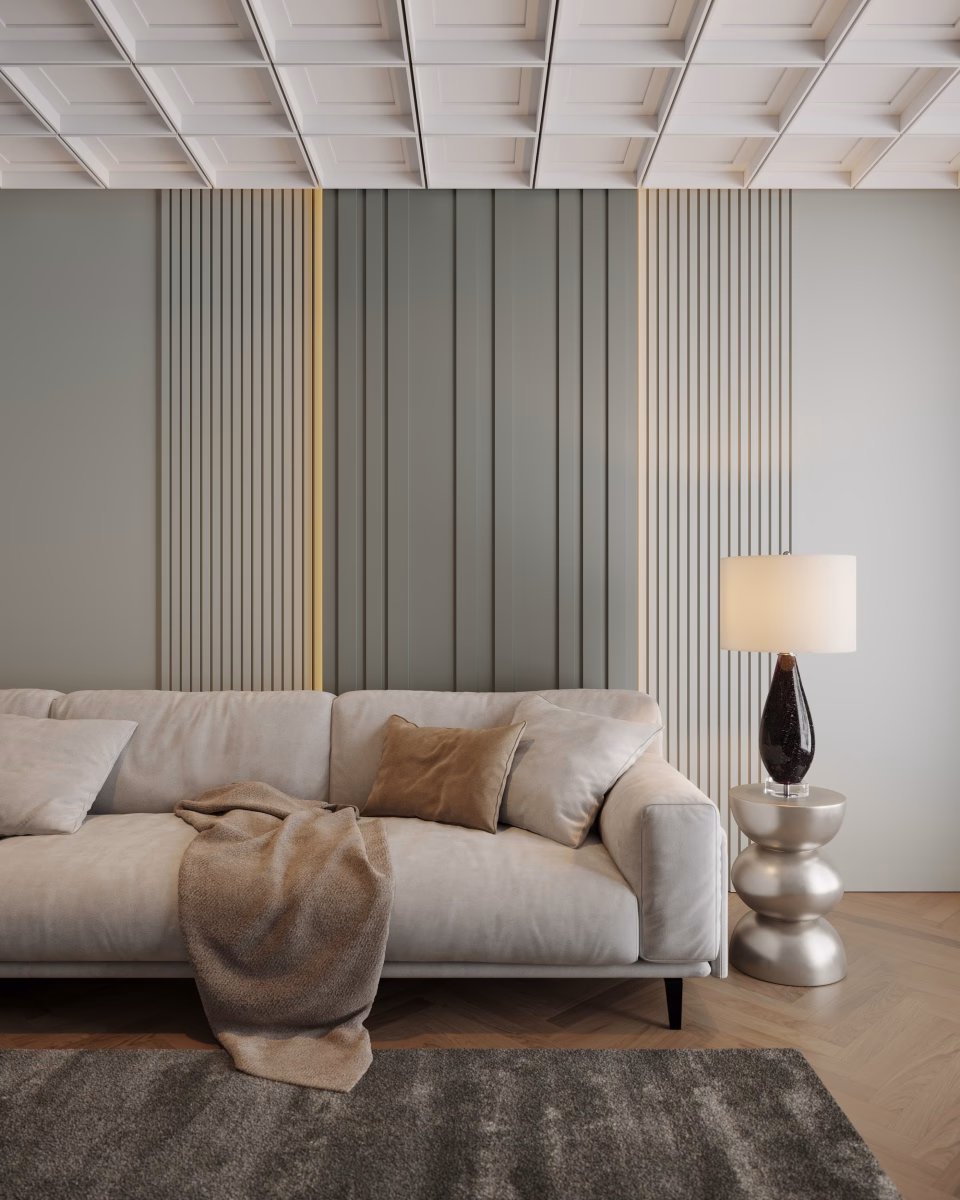 Молдинг под покраску Ultrawood BO 7010 i 2440×70×10 фото в интерьере