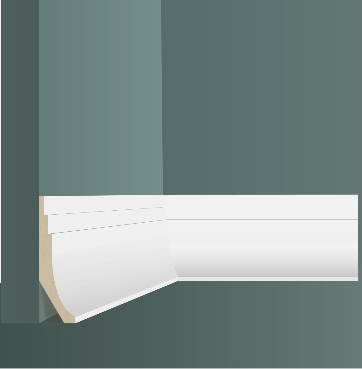 Потолочный плинтус под покраску Ultrawood CR 0026 i 2000×18×87 фото в интерьере