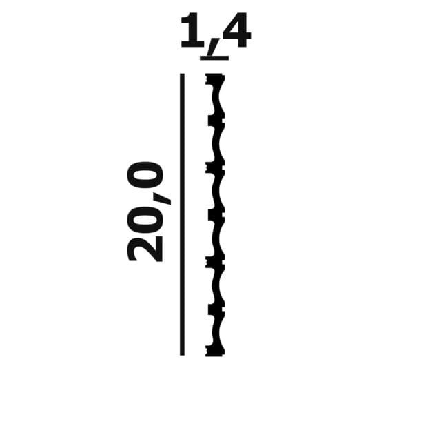 Стеновая панель под покраску Перфект Плюс P121 3000×200×14