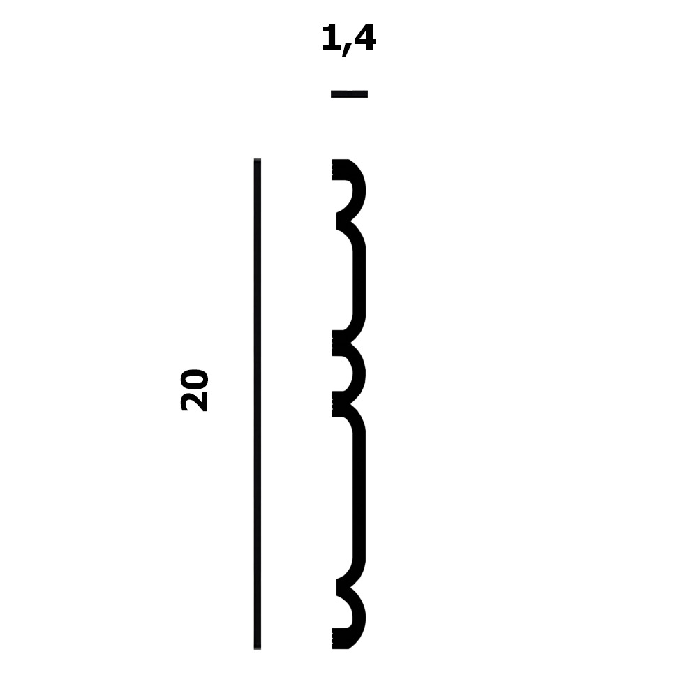 Стеновая панель под покраску Перфект Плюс P169 2000×200×14