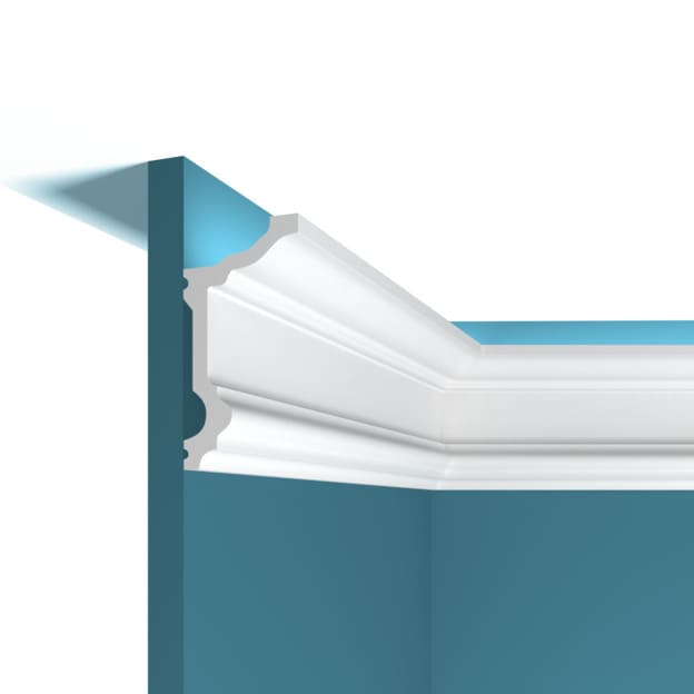 Потолочный плинтус под покраску Перфект Плюс P90 с подсветкой 2000×50×97