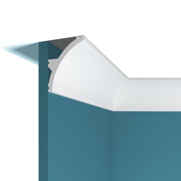 Потолочный плинтус под покраску Перфект Плюс P94 с подсветкой 2000×60×79