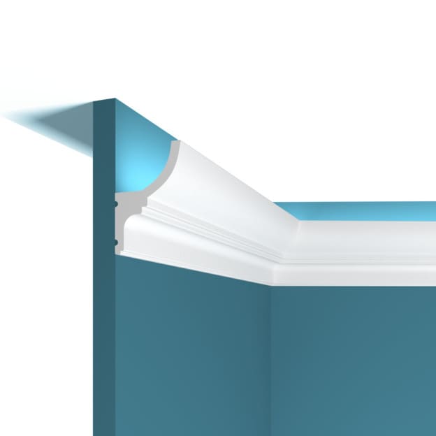 Потолочный плинтус под покраску Перфект Плюс P96 с подсветкой 2000×46×68