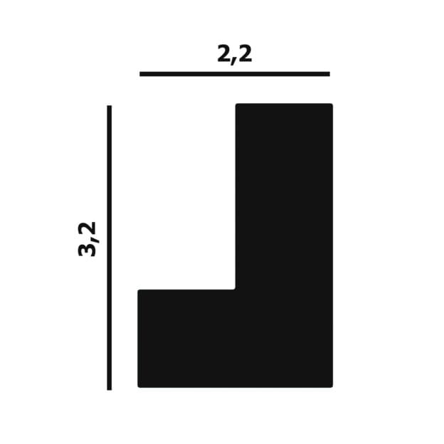 Потолочный плинтус под покраску Перфект Плюс P65 2000×32×22