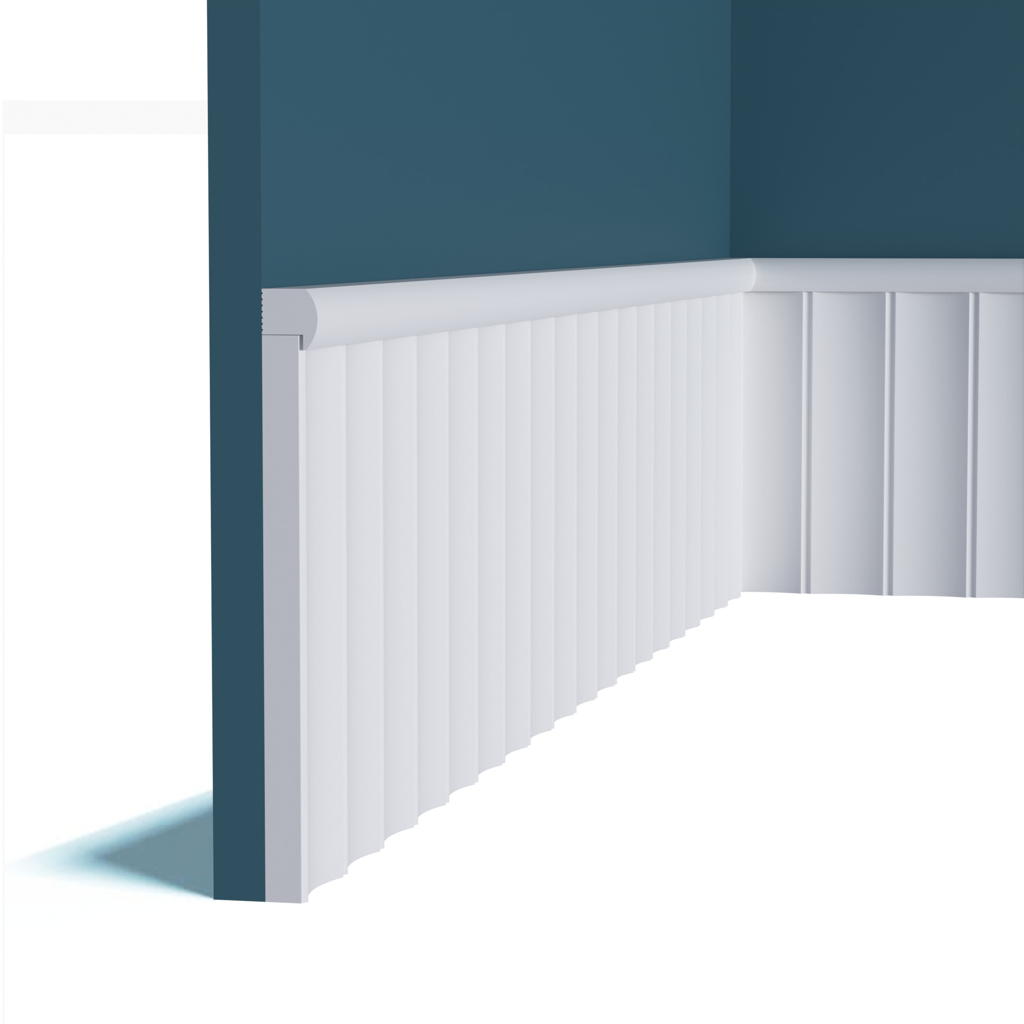 Финишный молдинг под покраску Перфект Плюс P197 с подсветкой 2000×20×19