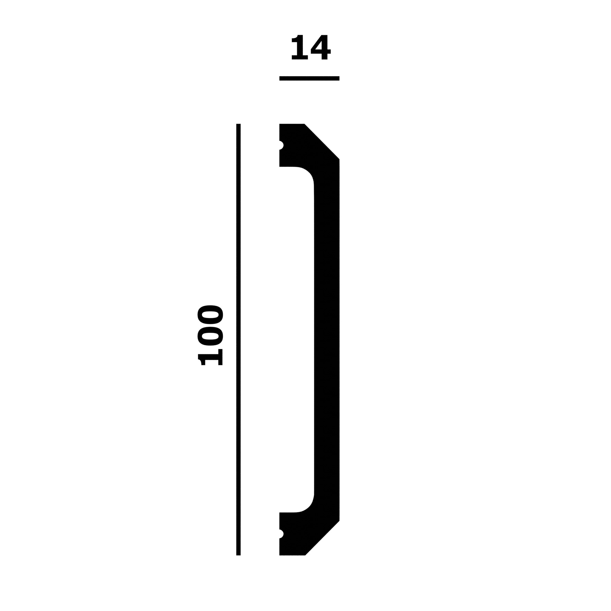 Молдинг под покраску Перфект Плюс P214 2800×100×14