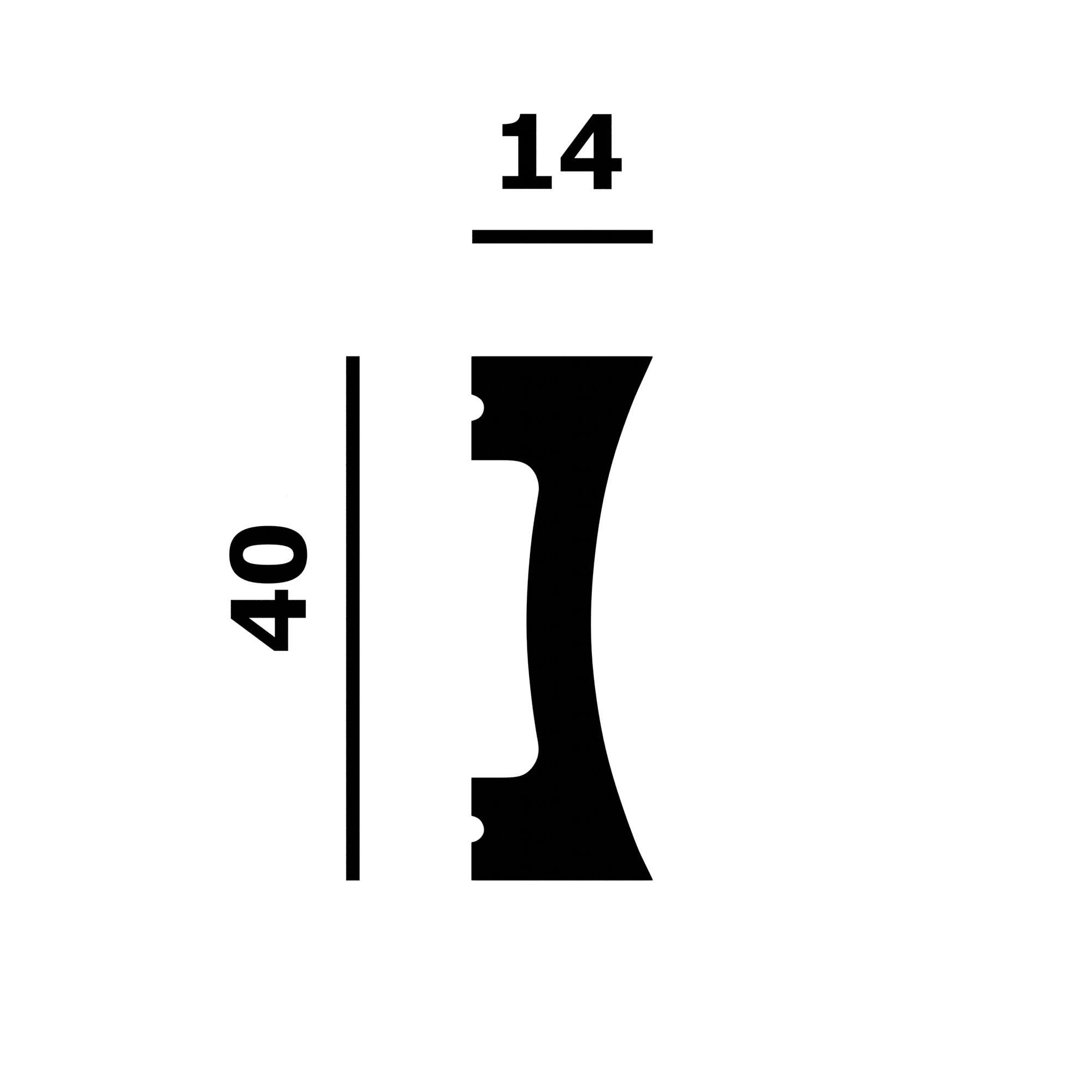 Молдинг под покраску Перфект Плюс P217 2800×40×14