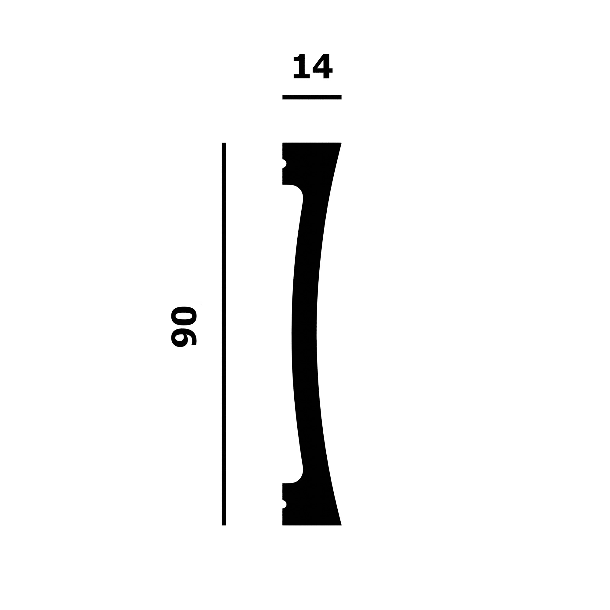Молдинг под покраску Перфект Плюс P219 2800×90×14