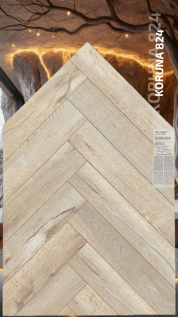 Ламинат CBM Koruna Дуб Рабс 824 венгерская елка 606,8×101,1×12